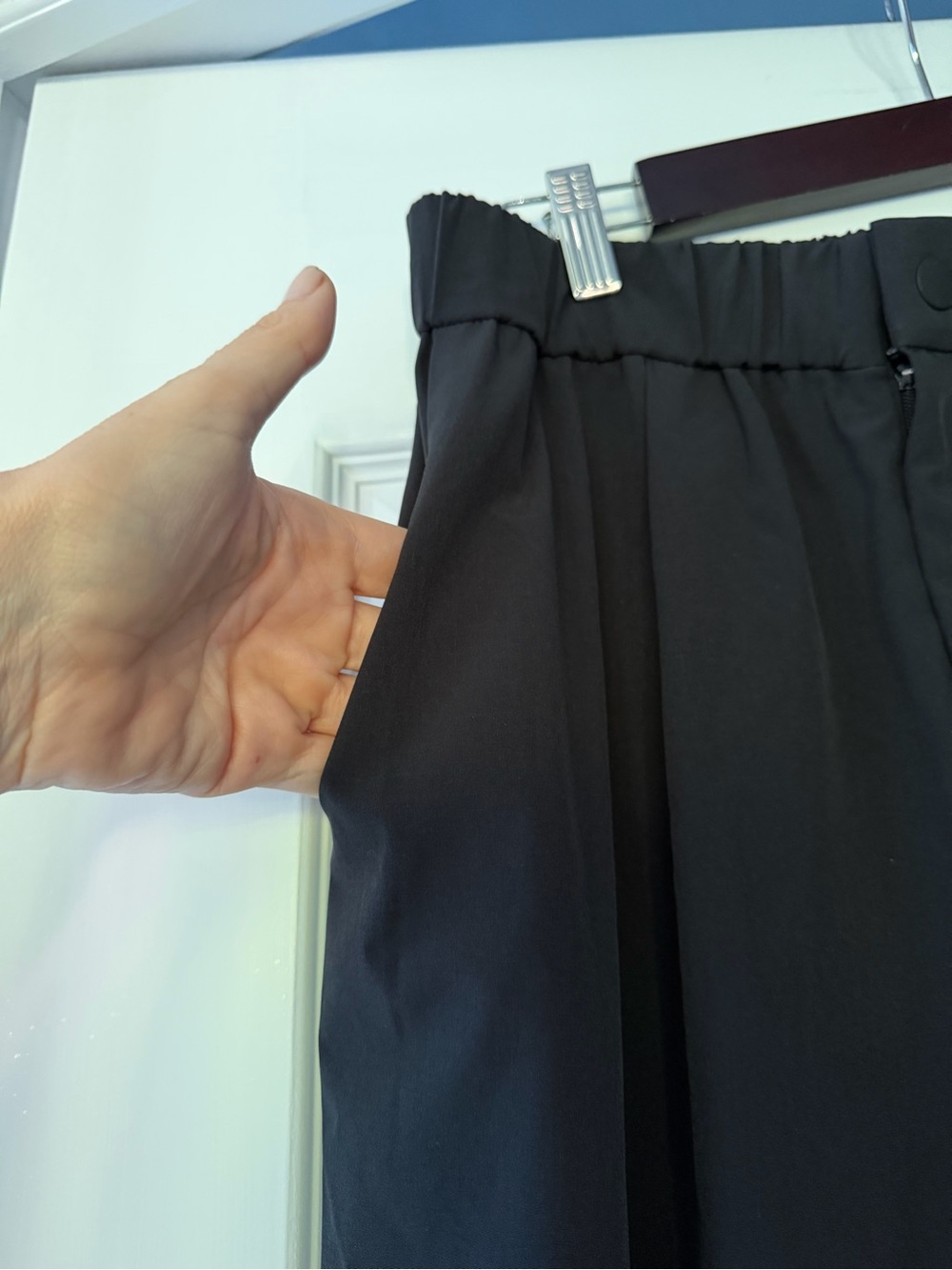 Varley Kayson Wide Leg Pant Black Soft Stretch Woven NWT Large Travel Office - Picture 3 of 6